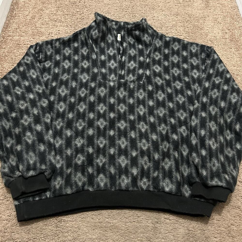 Vintage Circus Maximus by Forum 1/4 Zip Fleece Unisex XL Geometric Design